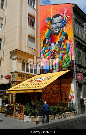Budapest, Hongrie, zone classée au patrimoine mondial, la lutte antiparasitaire, Bob restaurant Banque D'Images
