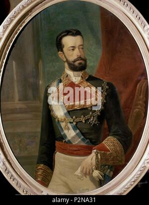 AMADEO DE SABOYA (1845-1890) - DUQUE DE AOSTA - 'EL REY DE ESPAÑA EFIMERO' (1870-73) - SIGLO XIX - PINTURA ROMANTICA. Auteur : anonyme. Emplacement : ALCAZAR / Museo del Ejercito-COLECCIÓN, TOLEDO, Espagne. Banque D'Images