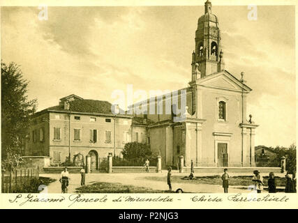 . Italiano : San Giacomo Roncole di Mirandola - Chiesa . vers 1920. Inconnu 79 San Giacomo Roncole di Mirandola - Chiesa Banque D'Images