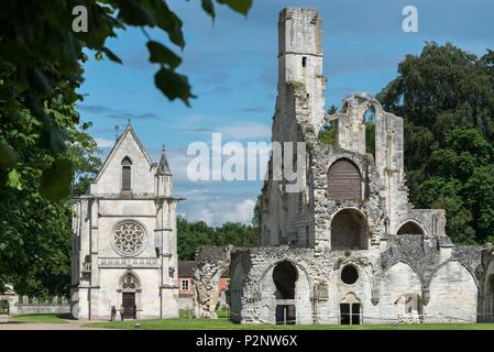 La France, l'Oise, Fontaine Chaalis, abbaye royale de Chaalis, Saint Marie chapelle et église abbatiale Banque D'Images