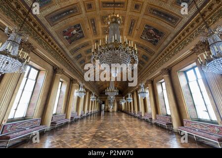 La France, l'Oise, Compiègne, palais impérial de Napoléon 3, salle de bal Banque D'Images