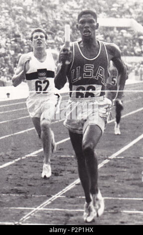 . Otis Davis, Jeux Olympiques 1960, 4x400 m relais . 1960. Inconnu 67 Otis Davis des années 1960 b Banque D'Images