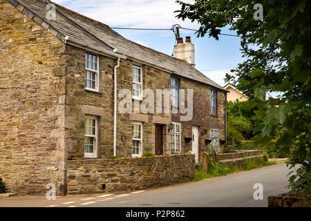 UK, Cornwall, Bodmin Moor, Mount village, maisons en pierre Banque D'Images