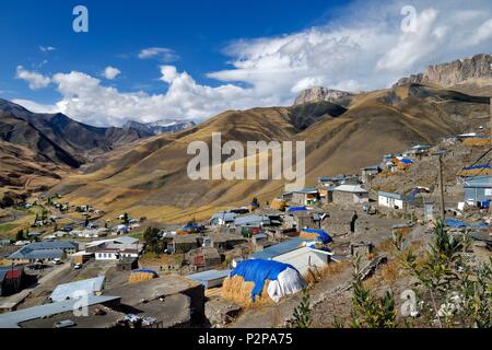 L'Azerbaïdjan, Quba (Guba), région de montagnes du Grand Caucase, village de (Khinalougue Xinaliq) Banque D'Images