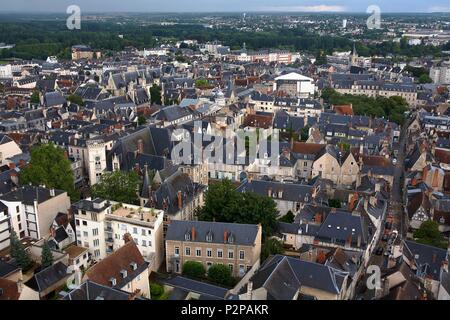 La France, Cher, centre historique vu de la tour nord de la Cathédrale Saint Etienne de Bourges, classée au Patrimoine Mondial de l'UNESCO Banque D'Images