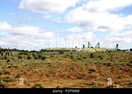 Vue d'une mine d'or à Kalgoorlie, une région souvent appelée le Golden Mile et était autrefois appelé le kilomètre carré le plus riche du monde. WA. Banque D'Images