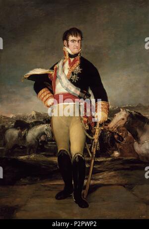 'Fernando VII au Camp', ca. 1815, huile sur toile, 207 cm x 140 cm, P00724. Auteur : Francisco de Goya (1746-1828). Emplacement : Museo del Prado-PINTURA, MADRID, ESPAGNE. Banque D'Images