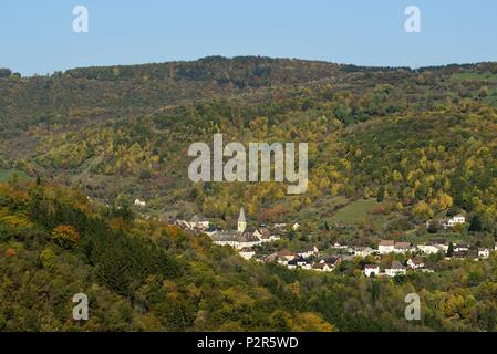 France, Doubs, Mouthier Hautepierre, village de la haute vallée de la Loue Banque D'Images