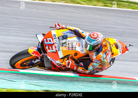 Montmelo, Espagne. 20Th Oct, 2018. MARC MÁRQUEZ (93) d'Spainduring la séance de qualifications MotoGP de la course du Grand Prix de Catalogne, au circuit de course de Barcelone Montmelo, près de Barcelone le 16 juin 2018 (Photo : Alvaro Sanchez) Credit : CORDON PRESS/Alamy Live News Banque D'Images