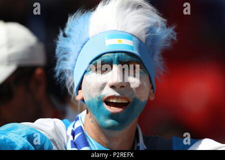 Moscou, Russie. 16 Juin, 2018. firo : 16.06.2018, Moscou, football, soccer, l'équipe nationale, la Coupe du Monde 2018 en Russie, la Russie, la Coupe du Monde 2018 en Russie, la Russie, la Coupe du Monde 2018, la Russie La Russie, M07, l'Argentine - Islande, 1 : 1, l'Argentine, l'utilisation du ventilateur dans le monde | Crédit : dpa/Alamy Live News Banque D'Images