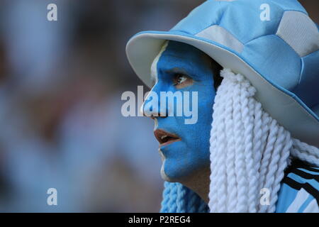 Moscou, Russie. 20Th Oct, 2018.et de l'Argentine est la couleur des fans de l'Islande avant le match de la Coupe du Monde de la Fifa, Russie 2018, Groupe D, match de football entre l'Argentine v Islande en stade Spartak de Moscou. Crédit : marco iacobucci/Alamy Live News Banque D'Images