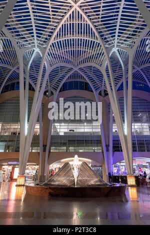 Allen Lambert Galleria par nuit, Toronto, Canada Banque D'Images
