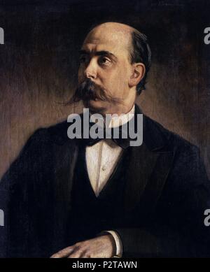 EMILIO CASTELAR (1832-1899) PRESIDENTE DE LA REPUBLICA DE PRIMERA. Auteur : Ignacio Suarez Llanos (1830-1881). Emplacement : ATENEO-COLECCION, MADRID, ESPAGNE. Banque D'Images