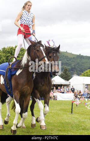 L'équipe d'acrobates au galop Banque D'Images