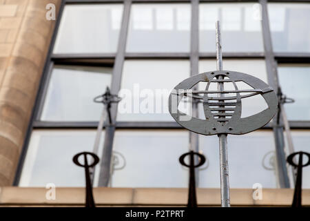 Glasgow School of Art building, aussi connu sous le nom de Mack, Bâtiment de la ferronnerie décorative montrant conçu par l'architecte Charles Rennie Mackintosh. Banque D'Images