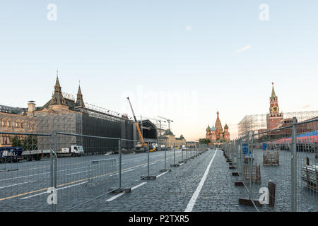 Moscou, Russie - 08 juin, 2018 Photo : horizontale de la zone de construction pour la Coupe du Monde 2018 à Moscou, Russie Banque D'Images