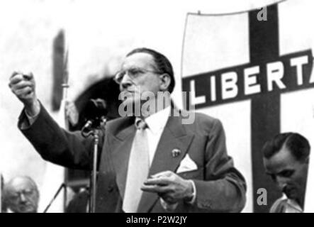 . Anglais : Alcide De Gasperi . 15 juin 2010, 10:22:12. Inconnu 5 Alcide De Gasperi comizio Banque D'Images