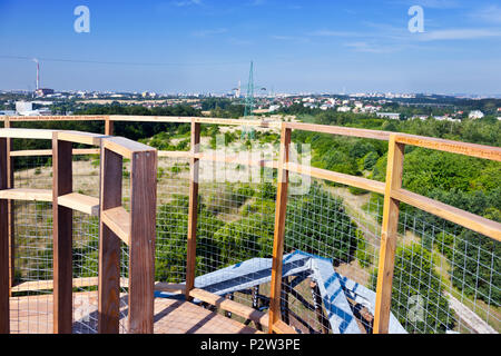 Rozhledna Doubravka (2018, ing. arch. Martin Rajniš, Huť architektury) / watchtower Doubravka, Prague, République Tchèque Banque D'Images