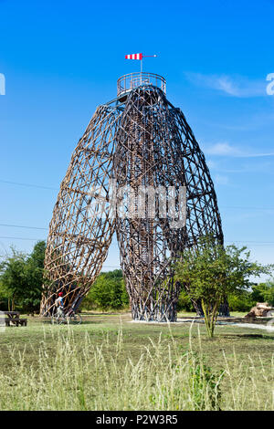 Rozhledna Doubravka (2018, ing. arch. Martin Rajniš, Huť architektury) / watchtower Doubravka, Prague, République Tchèque Banque D'Images