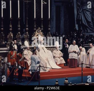 EL PAPA PABLO VI. Lieu : BASILIQUE DE SAN PEDRO-intérieur, VATICANO. Banque D'Images