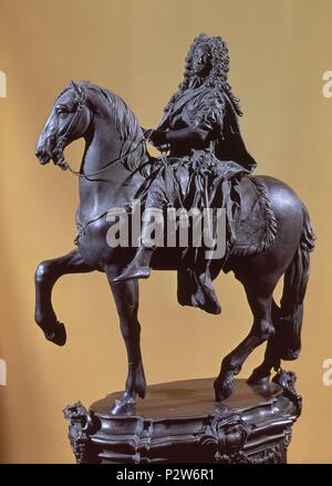 FELIPE V UN CABALLO (ESCULTURA). Auteur : LORENZO Vaccaro (1655-1706). Emplacement : Museo del Prado-ESCULTURA, MADRID, ESPAGNE. Banque D'Images