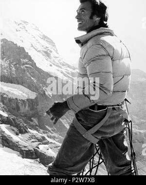 Titre original : L'EIGER SANCTION. Titre en anglais : L'EIGER SANCTION. Film Réalisateur : CLINT EASTWOOD. Année : 1975. Stars : CLINT EASTWOOD. Credit : M.G.M/UNITED Artiste / Album Banque D'Images