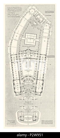 02 Wagner - Studie Stadtmuseum Karlsplatz, Wien Bd. III Heft 5, 6, 7 - Hochparterre Banque D'Images