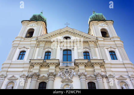 Façade de l'église catholique baroque de Sant'Ignazio à Gorizia, Italie Banque D'Images