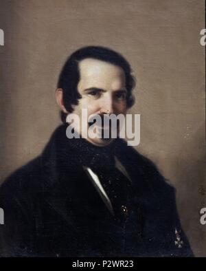 "Portrait", ca. 1835, huile sur toile, 64 x 55 cm, marquage CE0045. Auteur : José Manuel Fernández Cruzado (1781-1856). Emplacement : MUSEO ROMANTICO-PINTURA, MADRID, ESPAGNE. Banque D'Images