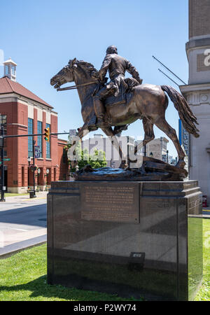 Statue de Stonewall Jackson à Clarksburg West Virginia Banque D'Images