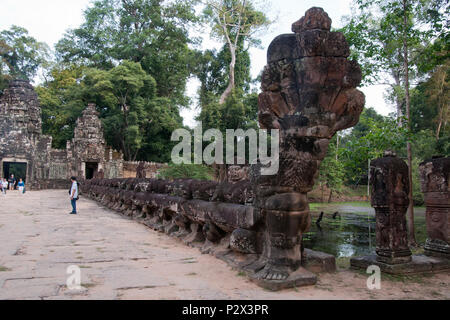Autour de la scène du Parc archéologique d'Angkor. Le site contient les vestiges des différentes capitales de l'empire Khmer, à partir de la 9e à la 15e cen Banque D'Images