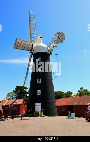 Burgh-le-Marsh navigué cinq moulin, Lincolnshire, Royaume-Uni Banque D'Images