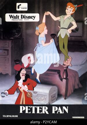 Titre original : PETER PAN. Titre en anglais : PETER PAN. Directeur de film : WILFRED JACKSON ; HAMILTON LUC. Année : 1953. Credit : WALT DISNEY PRODUCTIONS / Album Banque D'Images