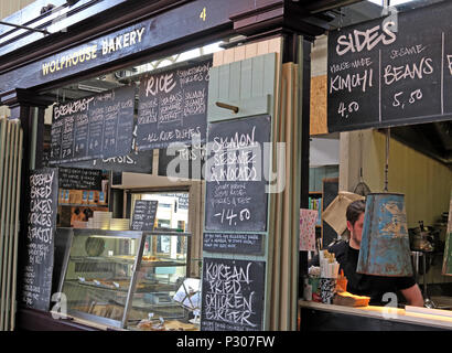 Altrincham réussie de marché de la ville (similaire au Borough Market), Trafford Conseil, le Grand Manchester, au nord ouest de l'Angleterre, Royaume-Uni Banque D'Images