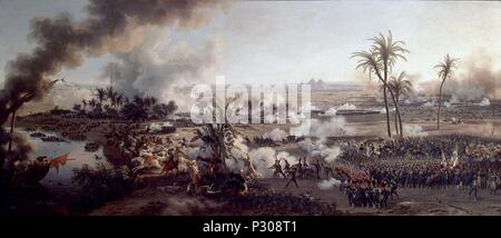 BATALLA DE LAS PIRAMIDES - CAMPAÑA EN EGIPTO -. Emplacement : MUSEO PALACIO, Versailles, France. Banque D'Images