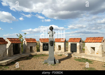 Bender, Moldova, monument de l'Luegenbaron Muenchhausen sur la forteresse Bender