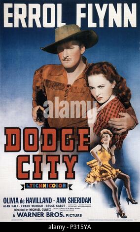 Titre original : DODGE CITY. Titre en anglais : DODGE CITY. Film Réalisateur : Michael Curtiz. Année : 1939. Credit : Warner Brothers / Album Banque D'Images