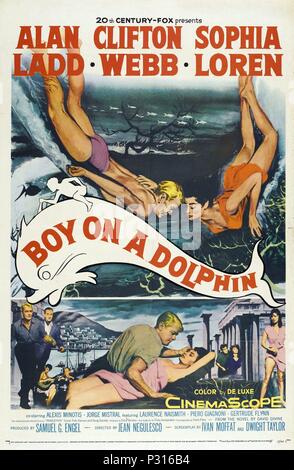 Titre original : BOY ON A DOLPHIN. Titre en anglais : BOY ON A DOLPHIN. Directeur du film : JEAN NEGULESCO. Année : 1957. Crédit : 20TH CENTURY FOX / Album Banque D'Images