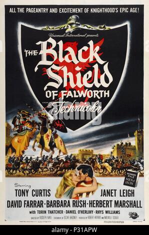 Titre du film original : THE BLACK SHIELD OF FALWORTH. Titre en anglais : THE BLACK SHIELD OF FALWORTH. Directeur de film : RUDOLPH MATE. Année : 1954. Credit : UNIVERSAL PICTURES / Album Banque D'Images