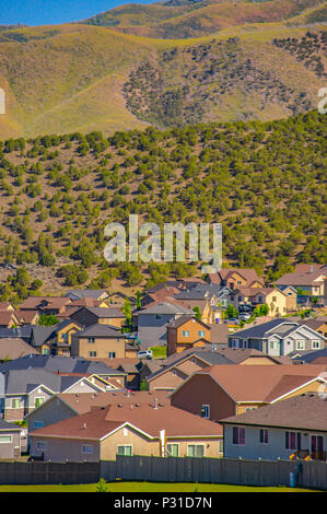 Maisons situées à proximité de Eagle Mountain golf course Banque D'Images