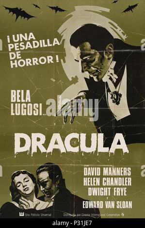 Titre original : Dracula. Titre en anglais : Dracula. Directeur de film : Tod Browning. Année : 1931. Credit : UNIVERSAL PICTURES / Album Banque D'Images