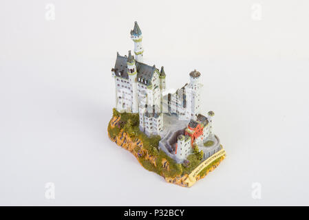 Modèle de souvenirs le château de Neuschwanstein Banque D'Images