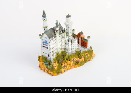 Modèle de souvenirs le château de Neuschwanstein Banque D'Images