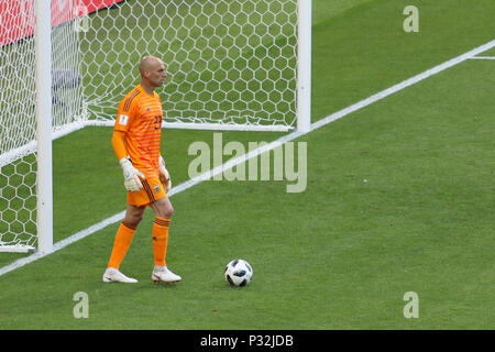 Le Spartak Stadium, Moscou, Russie. 16 Juin, 2018. Coupe du Monde de Football FIFA, Groupe D, l'Argentine et l'Islande ; Wilfredo Caballero : Action Crédit Plus Sport/Alamy Live News Banque D'Images