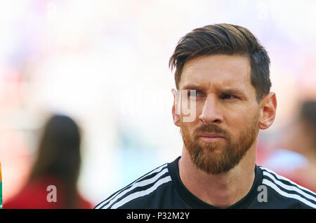 Moscou, Russie, 16 juin 2018. L'Argentine- Islande, Soccer, Moscou, 16 juin 2018, Lionel Messi, l'Argentine 10 demi-taille, portrait, l'ARGENTINE - Islande 1-1 COUPE DU MONDE DE FOOTBALL 2018 en Russie, la saison 2018/2019, le 16 juin 2018 S p a r t a k Stadium de Moscou, Russie. © Peter Schatz / Alamy Live News Banque D'Images