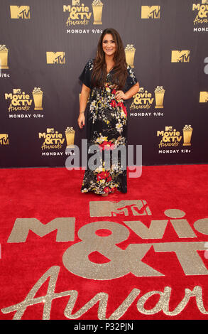 SANTA MONICA, CA - 16 juin : Deena Nicole Cortese, au 2018 MTV Film et TV Prix à la Barker Hangar sur 16 juin 2018 à Santa Monica, en Californie. Credit : Faye Sadou/MediaPunch Banque D'Images