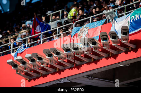 Film caméras pendant le match l'intérieur du stade GES / Coupe du Monde 2018 Football / Russie : Argentine - Islande, 16.06.2018 GES / football / Soccer / Worldcup 2018 Russie : l'Argentine contre l'Islande, la ville, le 16 juin 2018 | dans le monde d'utilisation Banque D'Images