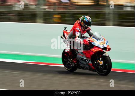 Circuit de Barcelona-Catalunya, Barcelone, Espagne. 17 Juin, 2018. Gran Premi de Catalunya, Monster Energy, MotoGP de Catalogne, la journée de la course, Jorge Lorenzo du team Ducati Motogp en action pendant la course MotoGP : Action Crédit Plus Sport/Alamy Live News Banque D'Images