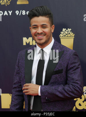 Christian Navarro assistant à la 2018 MTV Film et TV Awards tenue au Barker Hangar à Los Angeles, USA. ASSOCIATION DE PRESSE Photo. Photo date : Samedi 16 juin 2018. Crédit photo doit se lire : Francis Specker/PA Wire Banque D'Images