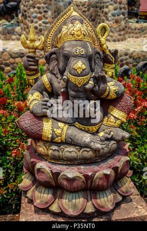 Statue de Ganesha au Wat Phra That Doi Wao, Chiang Rai, Thaïlande Banque D'Images